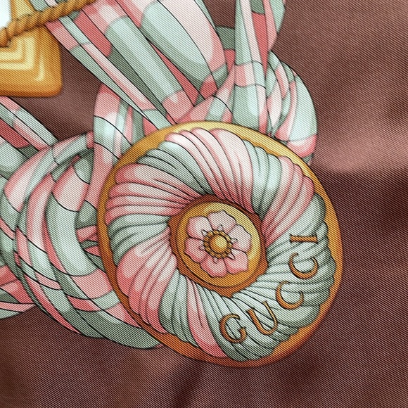 Vintage Gucci Horsebit Silk Scarf - Picture 2 of 6